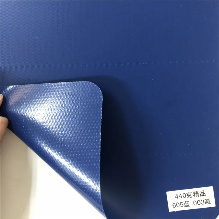 Lvju PVC Tarpaulin 440gsm Blue Waterproof Lona Matte Tarpaulin Fabric