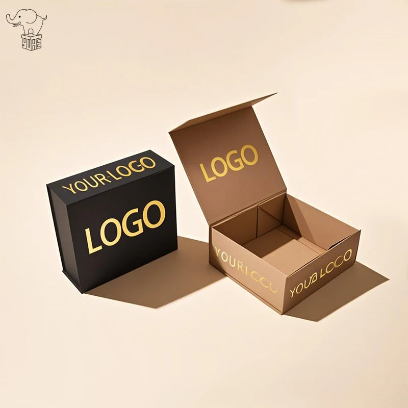 Magnetic Folding Gift Boxes Custom Logo Luxury Packaging Paper Cardboard Boxes for Cosmetics Clothing Hat Perfume