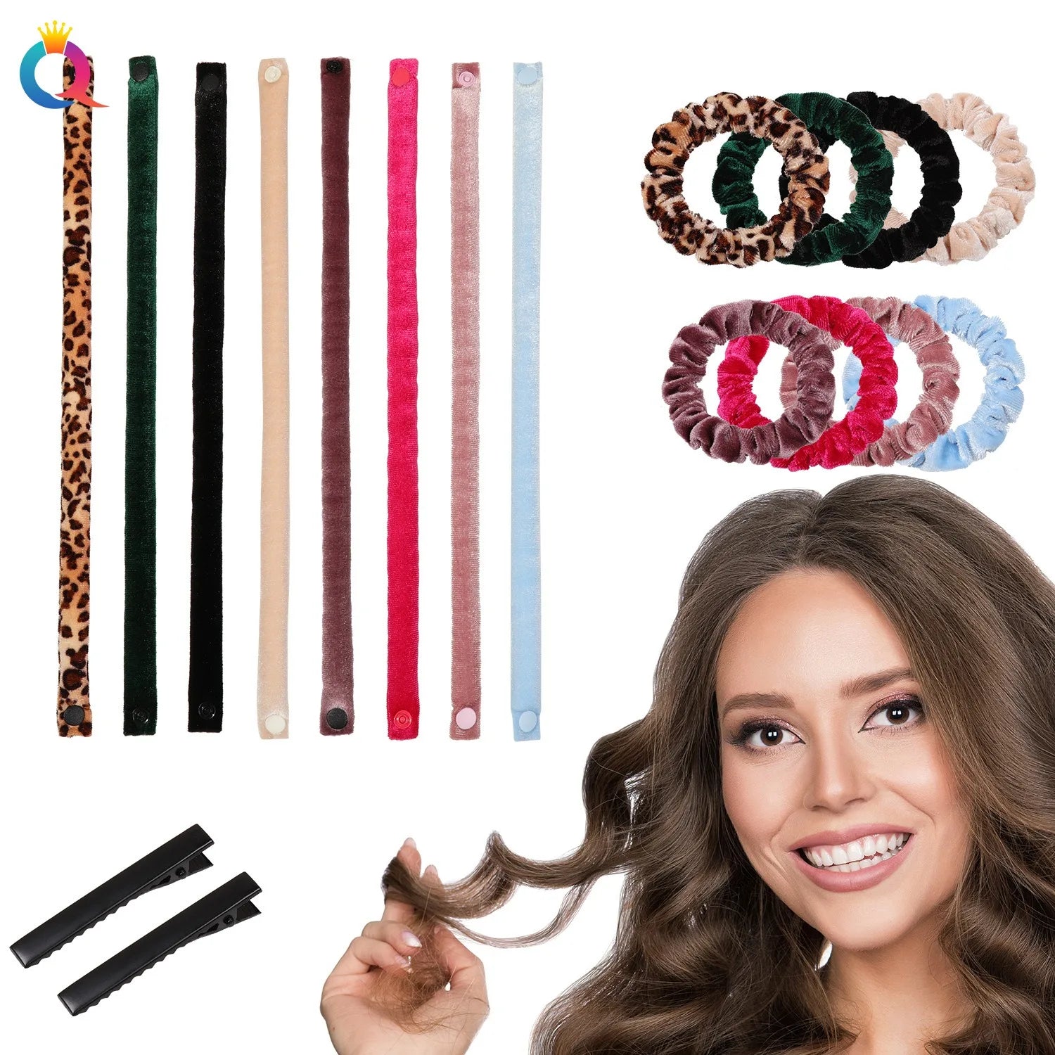 QIYUE New Overnight Heatless Curling Iron Long Hair Wavy Curling Irons Women's Hair Accessories
