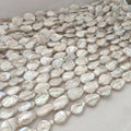16 Inch AA Keshi Baroque Freshwater Pearl Strand 15-19 mm Loose Beads for DIY Wholesale Projects