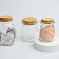 Wholesale 100ml 200ml 250ml Empty Round Clear Glass Pudding Jars with Cork
