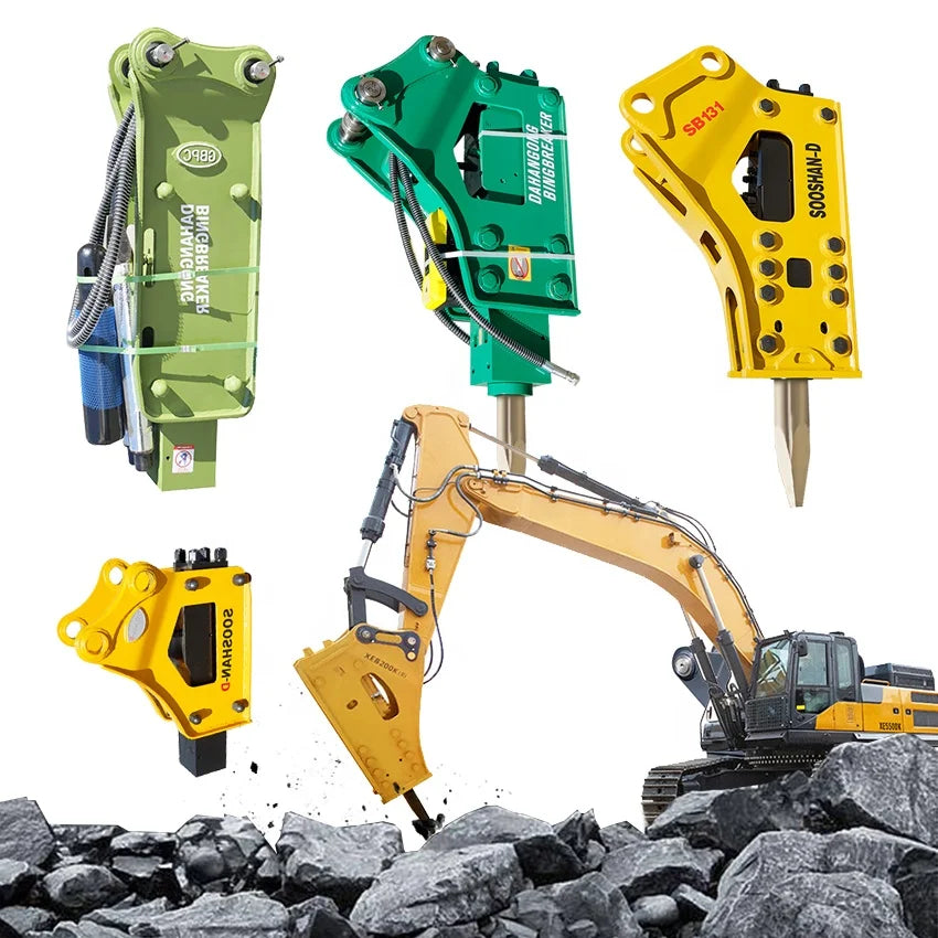 Hydraulic Break Hammer Box Silenced Top Side Type Grapper Excavator Hydraulic Rock Breaker Hammer Jack Hammer Breaker
