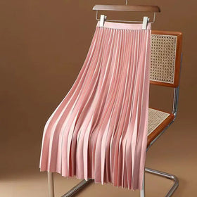 One Size Pleated Skirt Spring/Summer New Half Skirt High Waisted A-line Drape Mid Length Skirt