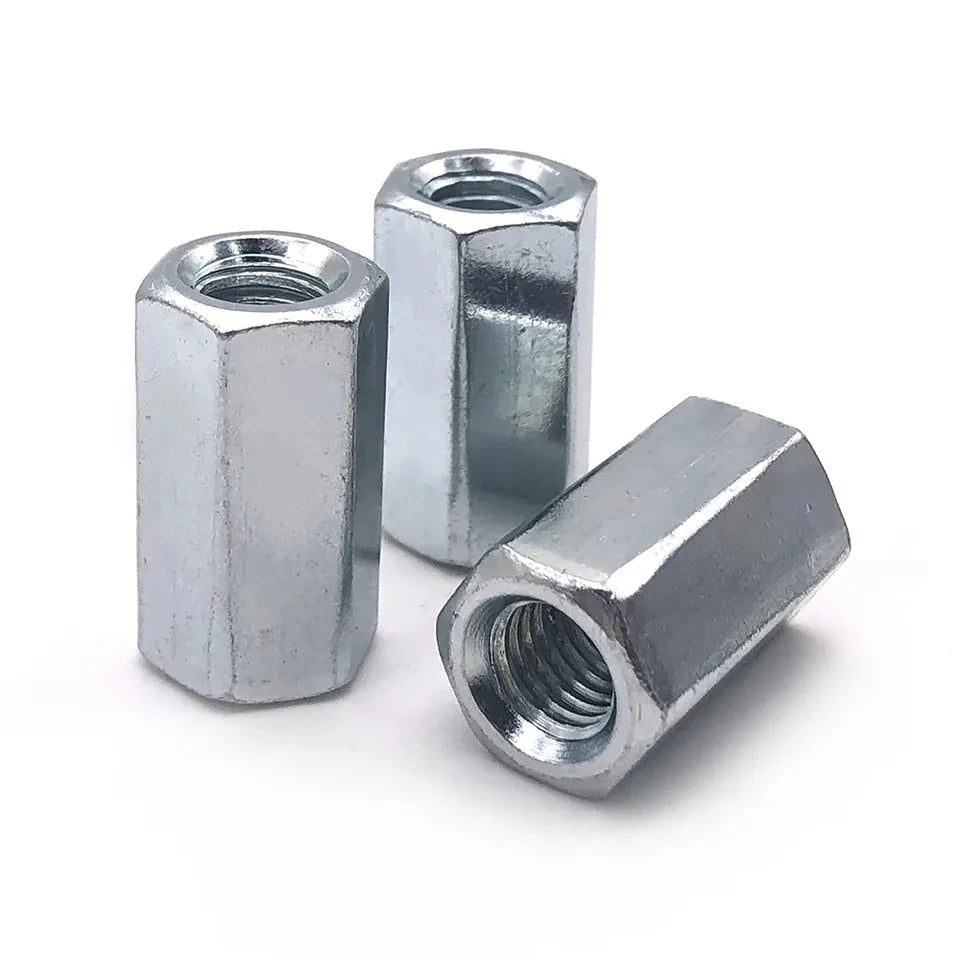 Carbon Steel M12 Galvanized DIN6334 Long Hex Round Coupling Nut