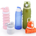 Custom Logo BPA Free Food Grade Silicone Sublimation Collapsible Clear Bicycle Gym Sports Water Bottles