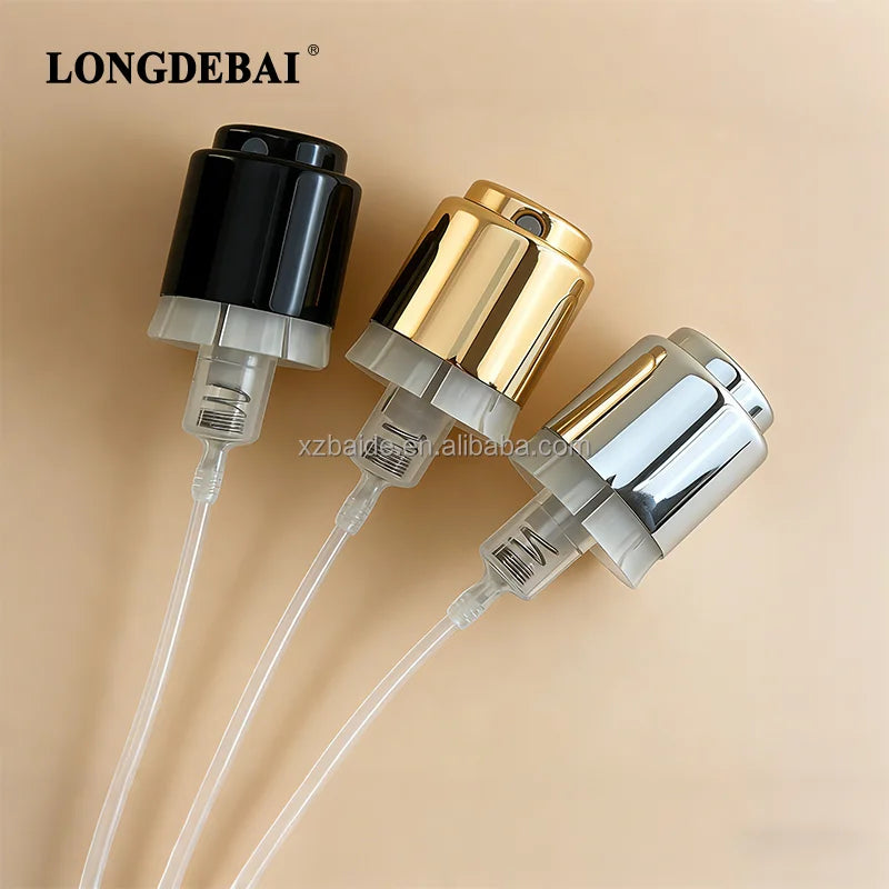 Gold Silver Black Easy Crimp Sprayer 15mm Aluminum Crimp Perfume Pump 0.13CC Atomizer Perfume Spray Pump for Perfume Bottle