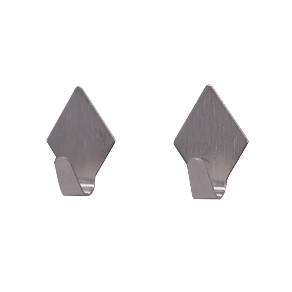 Kitchen Robe Bathroom Self-Adhesive Coat Towel Hooks Wall Hangers Hooks Anti-Skid Heavy-duty Stainless Steel Hanging Hook