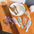 New Delicate Vintage Antistatic Colorful Acetate Hair Comb Portable Hairdressing Combs for Bathroom Hair Modeling Tools