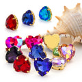 Xichuan Wholesale in Bulk Cheap Heart Shape Crystal Stone Sewing on Claw Setting Rhinestone Crafts