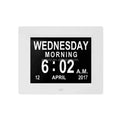 Hot Selling Large Font Display MP3 & AVI Playback Digital Table Calendar Day Clock for Elderly & Dementia People Plastic Frame