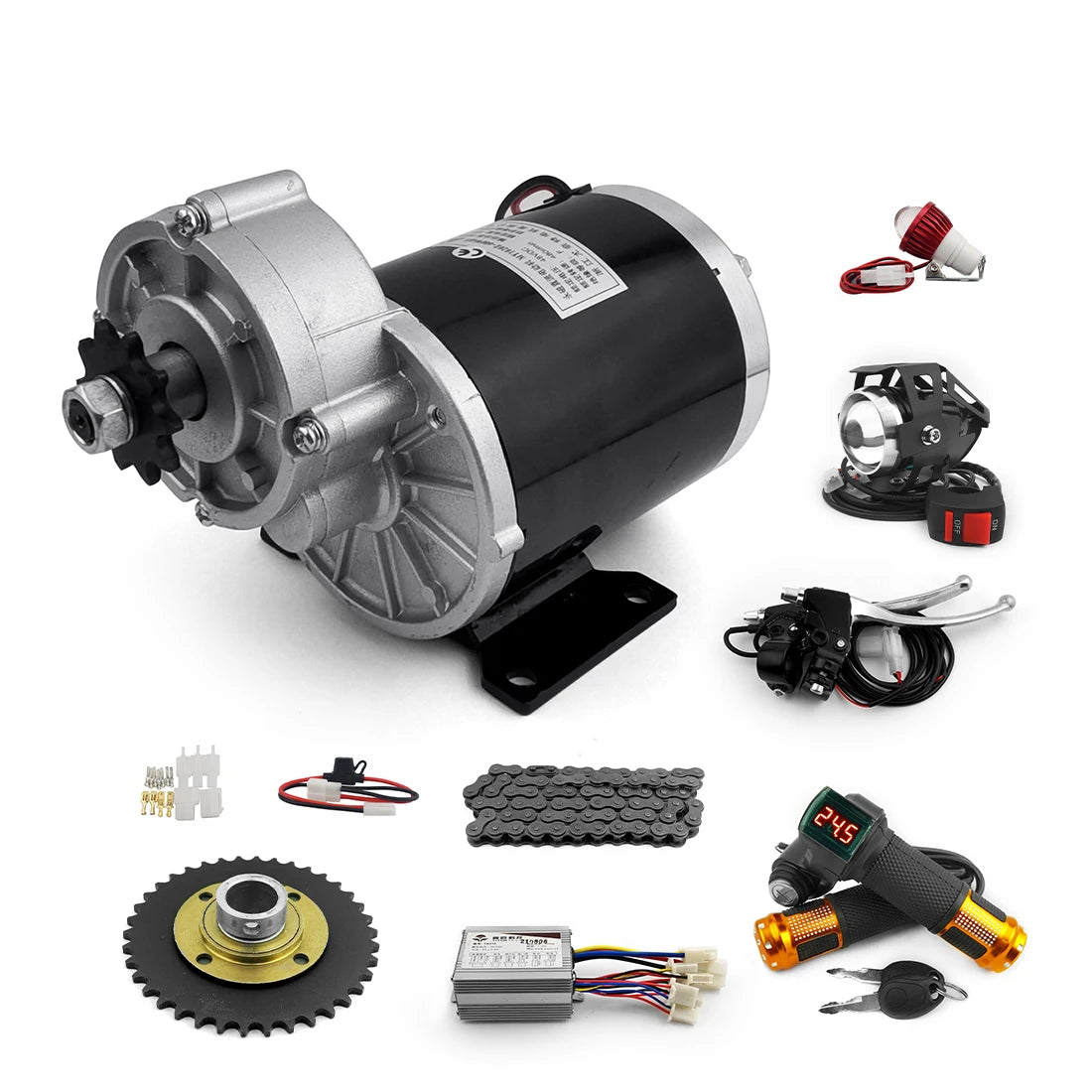 L-faster 36V 48V 600W Four Wheels Brush Motor Electric Bicycle Kit Electric Cargo Bike
