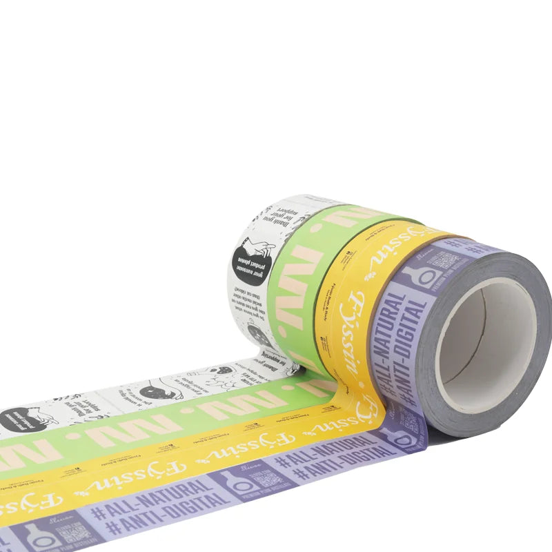 Plastic Free Writable Water Activated Acrylic Single Sided Kraft Paper Packing Tape with Strong Adhesion for Heavy Duty Use
