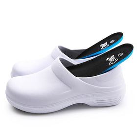 Surgical EVA Nurse Doctor Sandal with Steel Toe Acid Alkaline Chemical Resistant White Slipper for All Seasons-Winter & Summer
