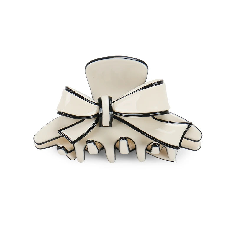 France Style Classic Hair Claw Hair Accessories Cute Candy Color Bowknot Acetate Hair Claw Women