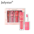 Julystar Matte Liquid Lipstick Kit 4 Colors/box Women Makeup Set Matt Lipstick Lips Make up Cosmetics Tint Lip Gloss Waterproof