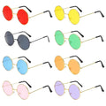 Hippie Disco Women Men Round Sunglasses Metal Sunglasses Eyewear Hipster Circle Glasses 2023