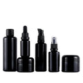 10ml 15ml 30ml 50ml 100ml Black UV Glass Perfume Oil Use Violet Glass Dropper Pump Spray Bottle and Cream Jars