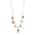 2026 New LIVE4U Ins Hot Sale Design Colorful Natural Stone Bead Pendant Necklace Trendy Stainless Steel Pendant Necklace