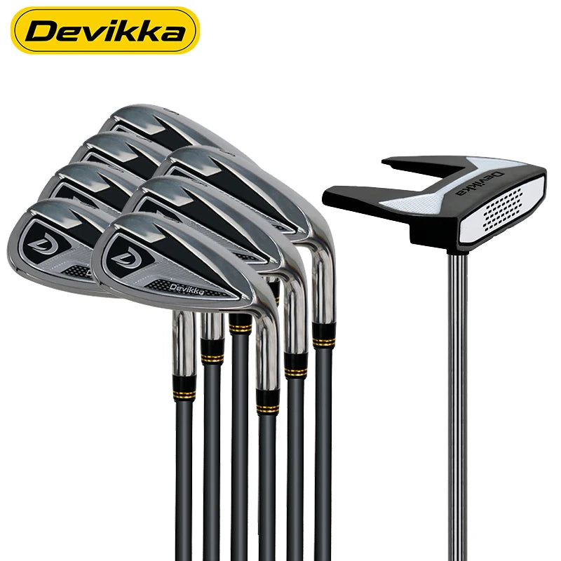 Devikka Men's Right Handed Complete Golf Club Set Includes Driver Fairway Hybrid Iron Waterproof Stainless Steel Lightweight