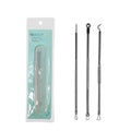 New OEM Wholesale Hotsale 3 Pcs Set Cardboard PET PP Box Stainless Steel Skin Care Tools Blackhead Remover Acne Needles