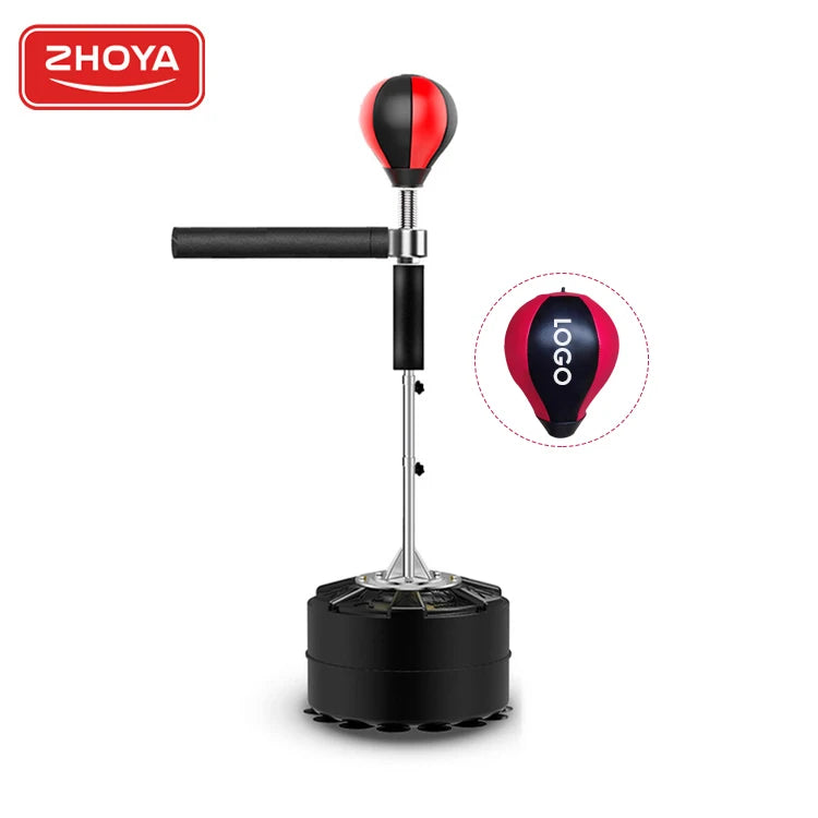 ZHOYA SPORT Cobra Custom Multi-Functional Heavy Duty Fierce Reflex Punching Bag PU Adjustable Height Free Stand Water/Sands