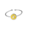 Wholesale Simple Design Jewelry Silver Open Adjustable  Lemon Rings for Women