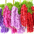 Simulation 3 Fork  Wisteria Hanging  Vines Bean Flowers for Home Hanging Wedding  Decoration