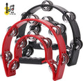 Colorful Double Row Half Moon Handheld Plastic Tambourine the Tambourin Power-2 Factory Price Musical Instrument for Adult Party