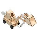 Creative Diy Wooden Hydraulic Excavator Bulldozers Toys Scientific Experiment Kits for Kids
