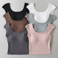 CNSHELL Custom Sports Wear Workout Padded Pink Bra Fitting High Quality Gym Top Tank Vest Street Active Women Crop Top