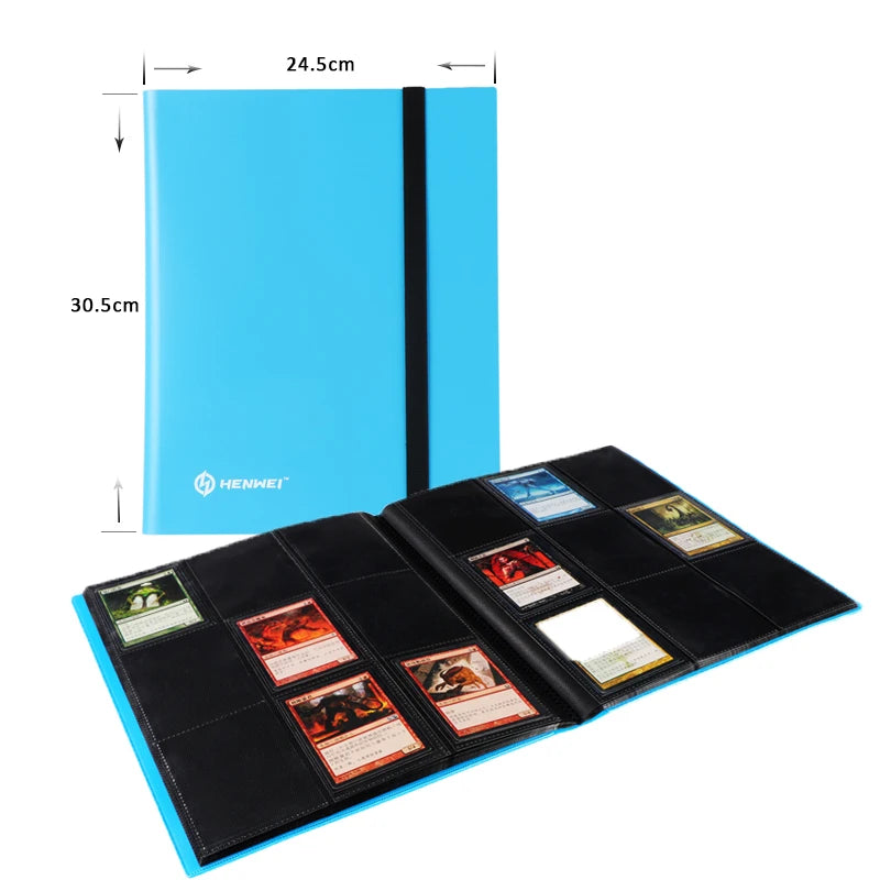 Customizable Logo Frosted Folding Waterproof Solid Color Pp Environmental Material 9 Pocket Board Game Card Album