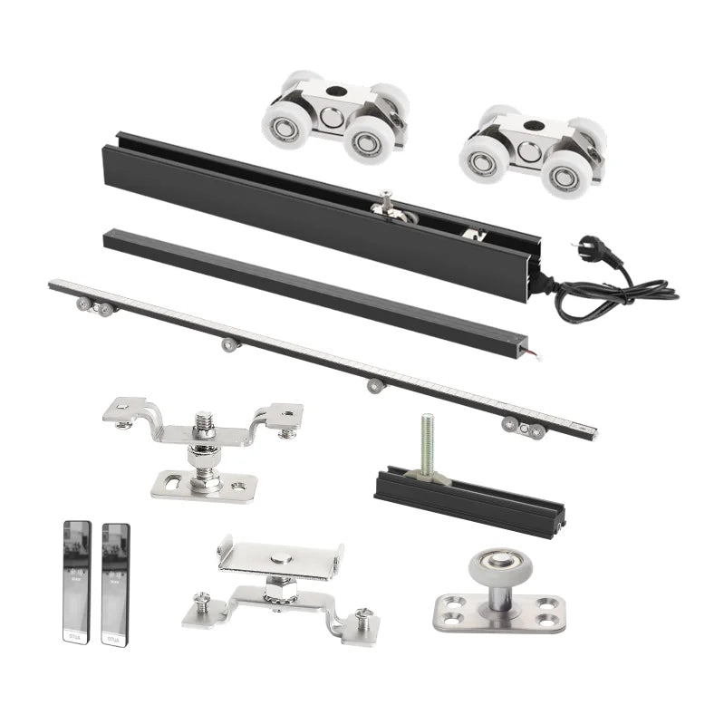 Iron Mongery Hardware Modern Hanging Soft Closing Sliding Roller Magnetic Door System with 20-120kg Capacity Lifetime Warranty