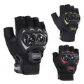 Non-slip Anti Half Finger Gloves Motorcycle Gloves Elastic Shock Fitness Cycling Breathable Men Women Half Finger Gloves Bicycle