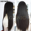 10"-40" Stock 100% Virgin Unprocessed Brazilian Cuticle Hair Natural Color Transparent Silky Straight Full Lace Wigs