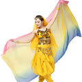 Wholesale Women's 2.2M Plus Size Multicolored Chiffon Sun Protection Veil Daily Training Hand Scarf for Belly Dancing