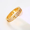 Beimai OEM 18k Gold Zircon Wedding Titanium Steel Ring