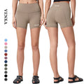 Women Athletic Wear Soft Nude Feeling High Waist Hip Lifting Cycling Shorts Pants Breathable Women's Fitness Yoga Shorts Legging