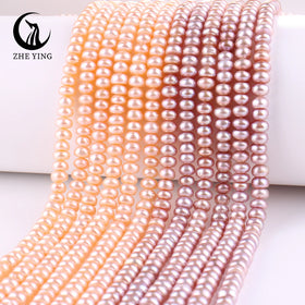 Wholesale 6-7mm 5A Flat Shape Cultured Freshwater Pearls Loose Pearls Beads