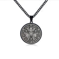 Hot Selling Stainless Steel Enochian Angel Magic Amulet Hexagram Star Men's Necklace