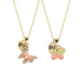2Pcs/Set Butterfly Best Friends Pendant Necklace Chain Exquisite BFF Friendship Jewelry Charm Gifts for Girl Women