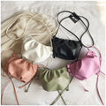 Wholesale Mini Cloud Pleated Shoulder Bag Women's Bucket Pu Leather Messenger Bags