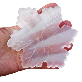 Hot Sale Natural Crystal Carving Healing White Selenite Snowflake for Christmas Decoration