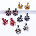 Jachon Flower Earrings Female Temperament Fashion Irregular Petal Vintage Matte Small Earrings for Women Jewelry