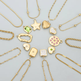 ME62 316L Stainless Steel Long Necklace Wholesale Fashion Nickel-Free Handmade DIY Chain One Pcs/lot Jewelry Findings Components
