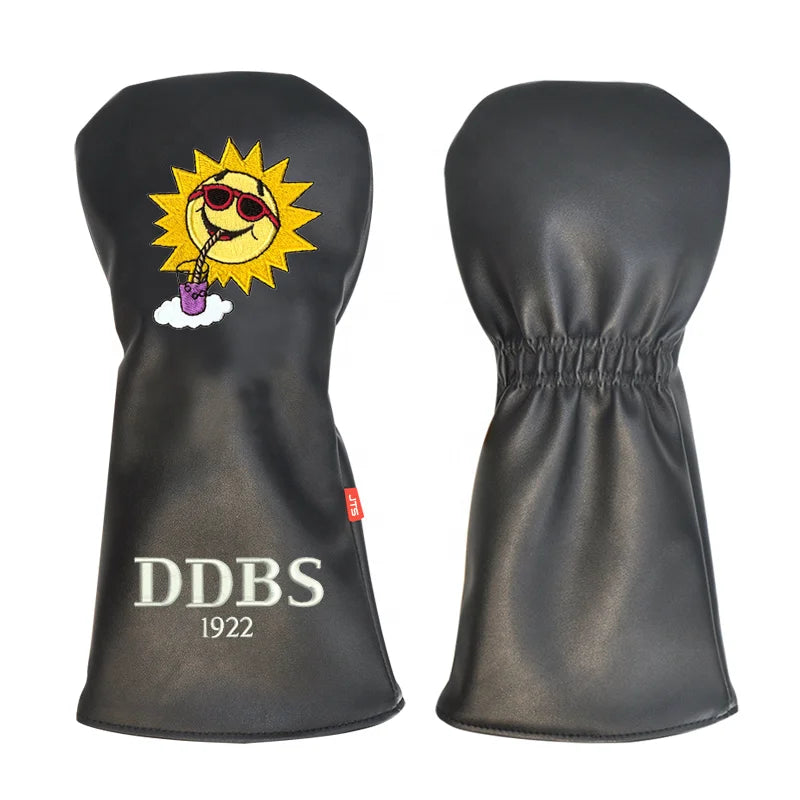 OEM Luxury PU Leather Soft Golf Club Driver Head Cover with Custom Embroidery and Logo for Golf Driver