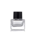 Stock Leak-proof Screw Cap Eco-friendly Black Cap Flat Shoulder Square Mini Vintage Empty 5ml Perfume Essential Oil Glass