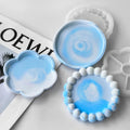 DIY Bubble Tray Coaster Silicone Mold Oval Crystal Drop Glue Resin Gypsum Cement Table Storage Mould