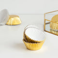 High Temperature Resistance Grease Proof Gold Silver Aluminum Foil Disposable Cupcake Liners Customizable Colors 11cm Sizes
