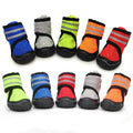 S~5XL New Pet Mountain Shoes with Gold Foil Print Breathable Mesh Non-Restrictive Dog Running Shoes Durable Sole Dog Shoes