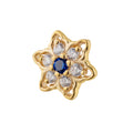 Eternal Metal  14Kt Solid Gold Flower Threadless Top Piercing Body Jewelry